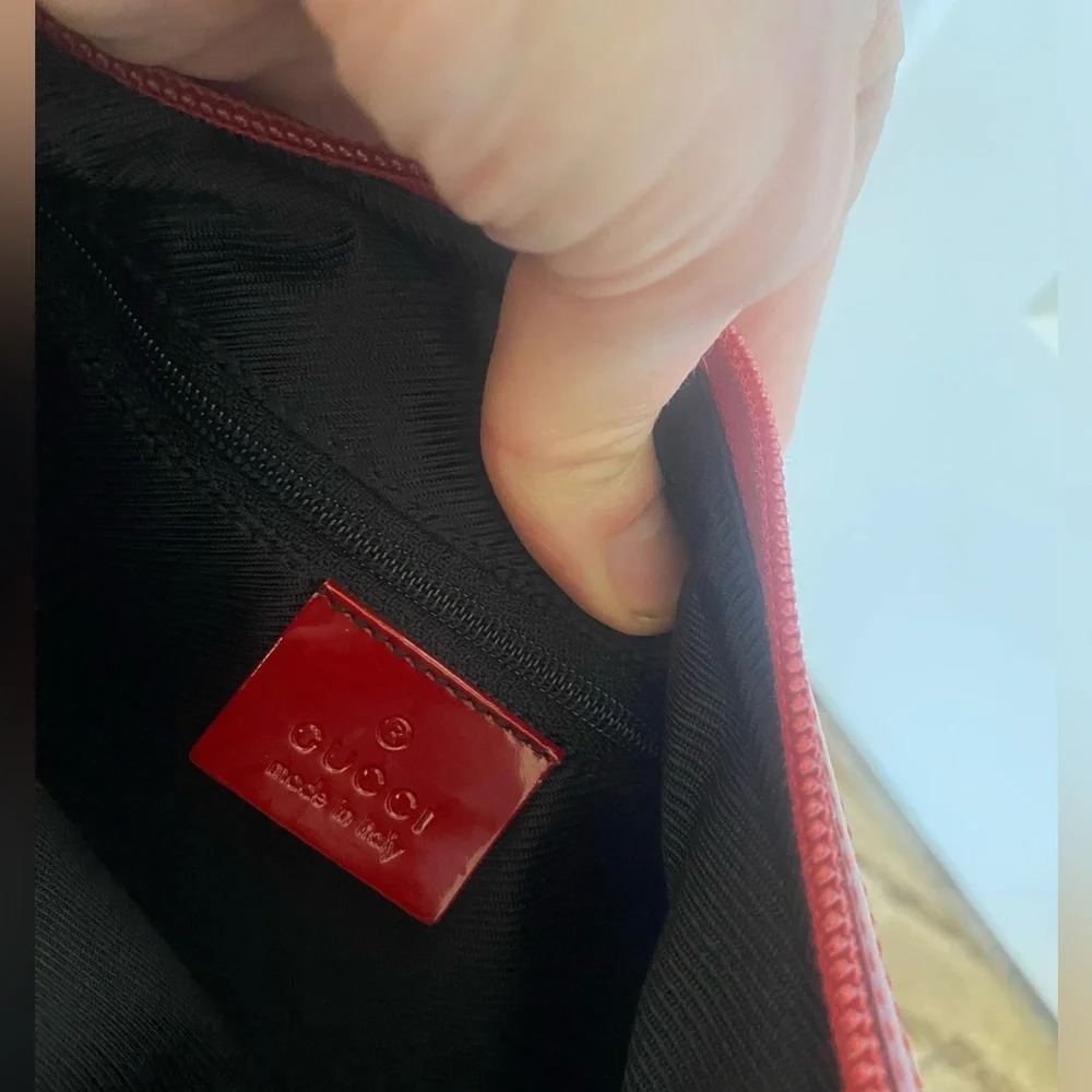 👜Authentic Gucci GG Canvas Shoulder Bag - Red - Picture 15 of 16